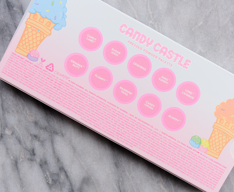 ColourPop Candy Castle 10-Pan Pressed Powder Shadow Palette