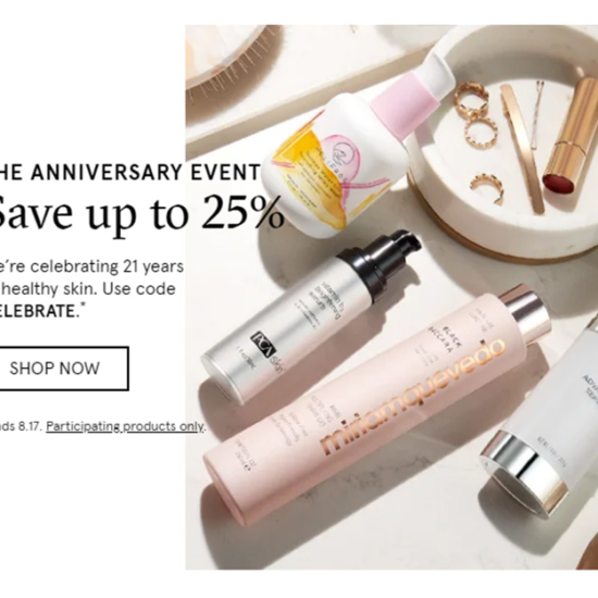 Fall 2020 Dermstore Anniversary Sale