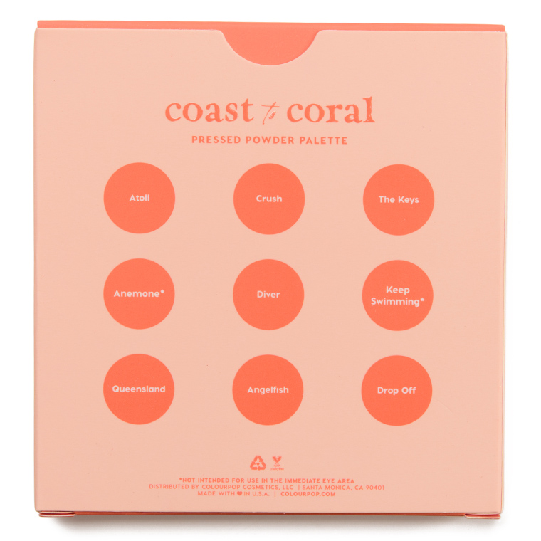 ColourPop Coast to Coral 9-Pan Pressed Powder Palette