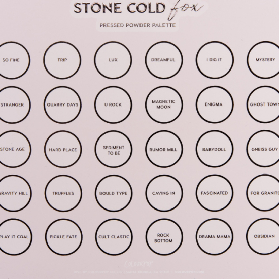 ColourPop Stone Cold Fox 30Pan Shadow Palette Review & Swatches