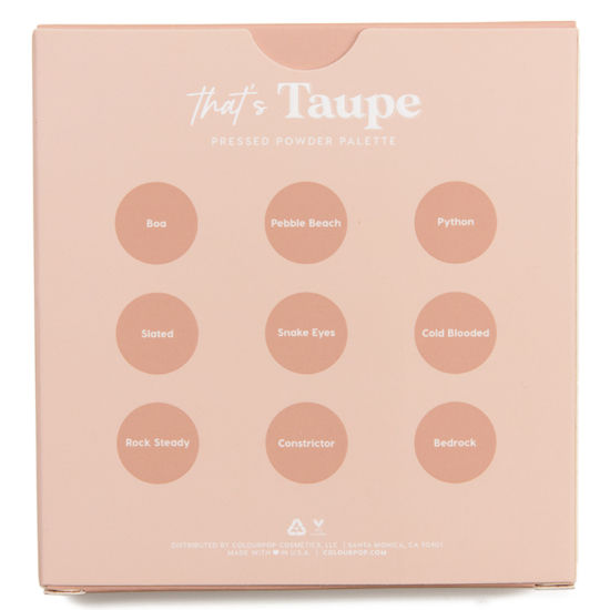 ColourPop That's Taupe Eyeshadow Palette Review & Swatches
