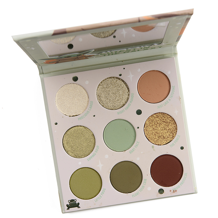 ColourPop x Baby Yoda The Child Palette Swatches