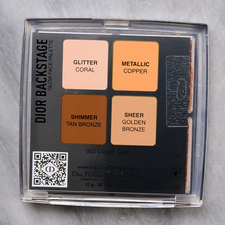 Dior Copper Gold (005) Backstage Glow Face Palette