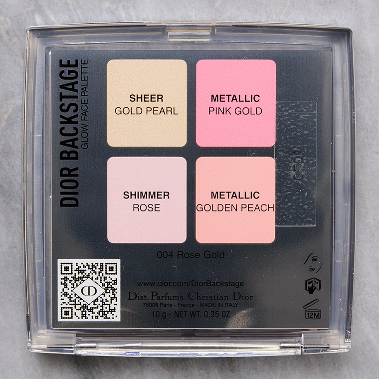 Dior Rose Gold (004) Backstage Glow Face Palette