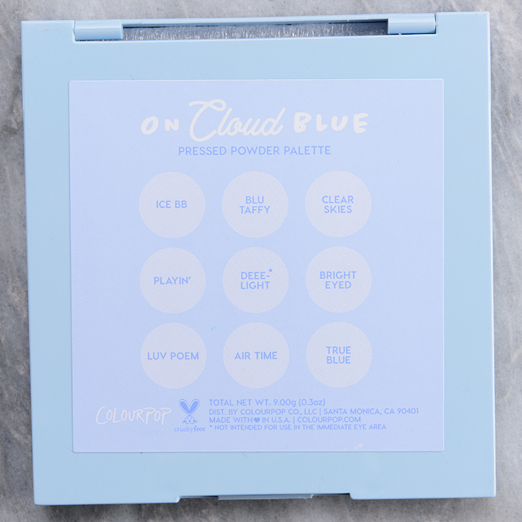 ColourPop On Cloud Blue 9-Pan Pressed Powder Palette