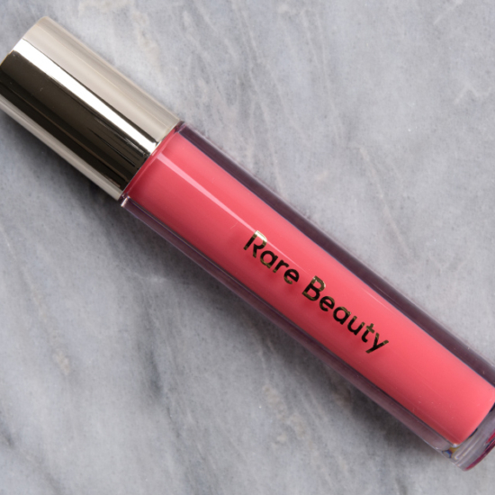 Rare Beauty Nearly Apricot Stay Vulnerable Glossy Lip Balm Review & Swatches