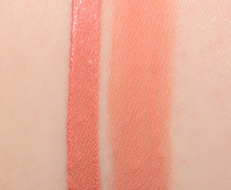 Rare Beauty Nearly Apricot Stay Vulnerable Liquid Eyeshadow Review &  Swatches