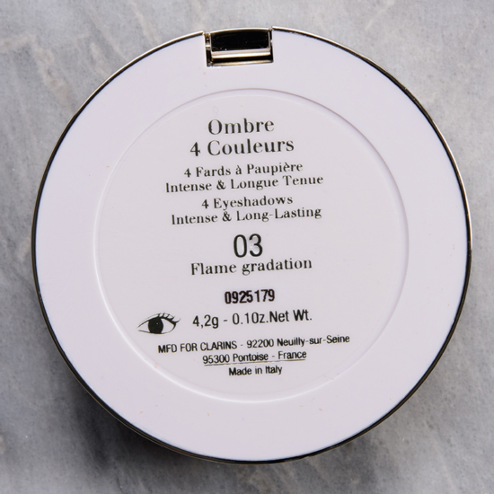 Clarins Flame Eyeshadow Quad Review & Swatches