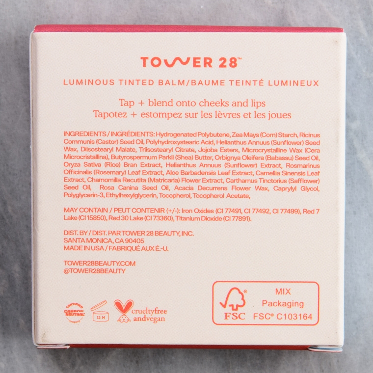 Tower 28 After Hours BeachPlease Lip + Cheek Tinted Balm