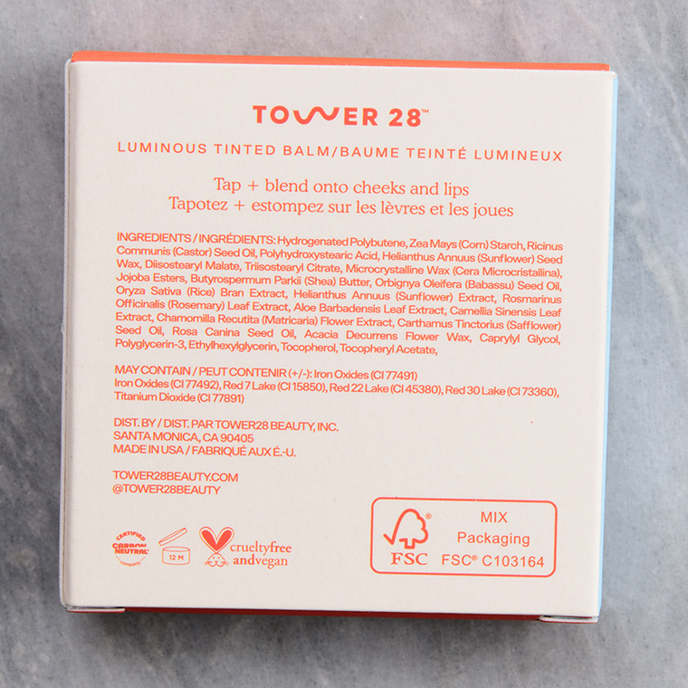 Tower 28 Golden Hour BeachPlease Lip + Cheek Tinted Balm
