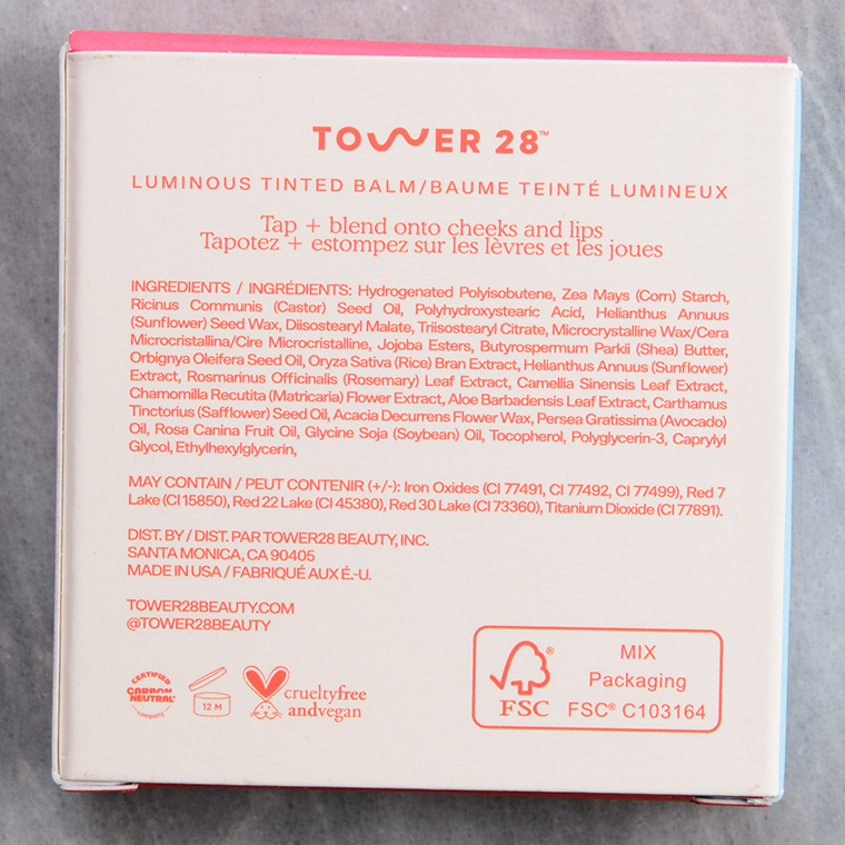 Tower 28 Happy Hour BeachPlease Lip + Cheek Tinted Balm