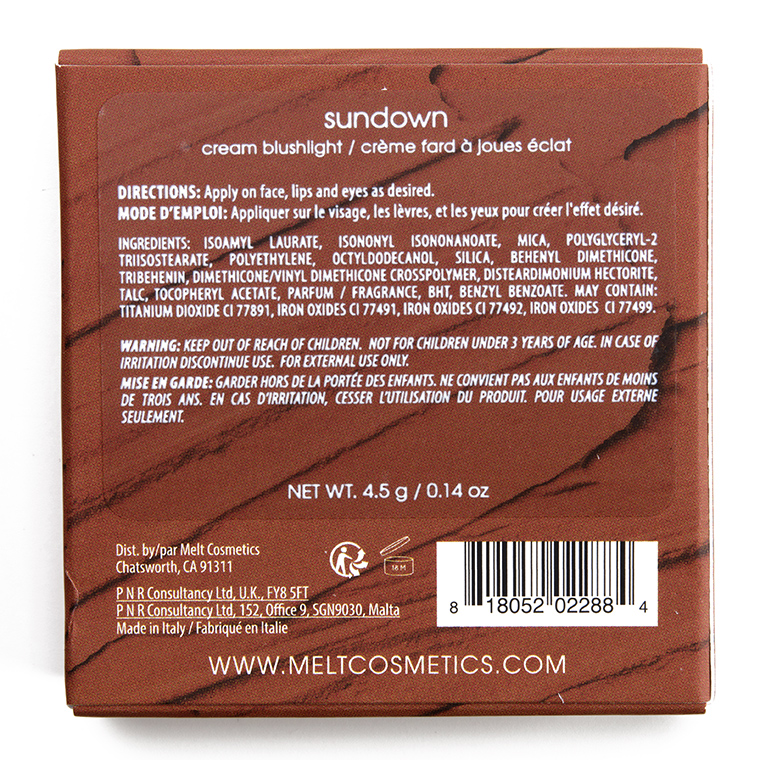 Melt Cosmetics Sundown Cream Blushlight
