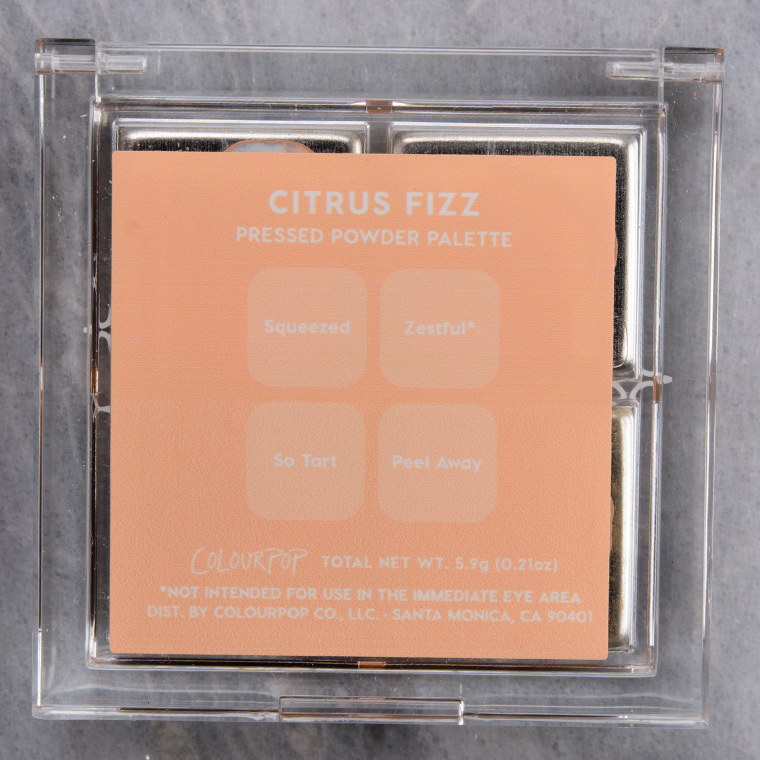 ColourPop Citrus Fizz Pressed Powder Shadow Quad