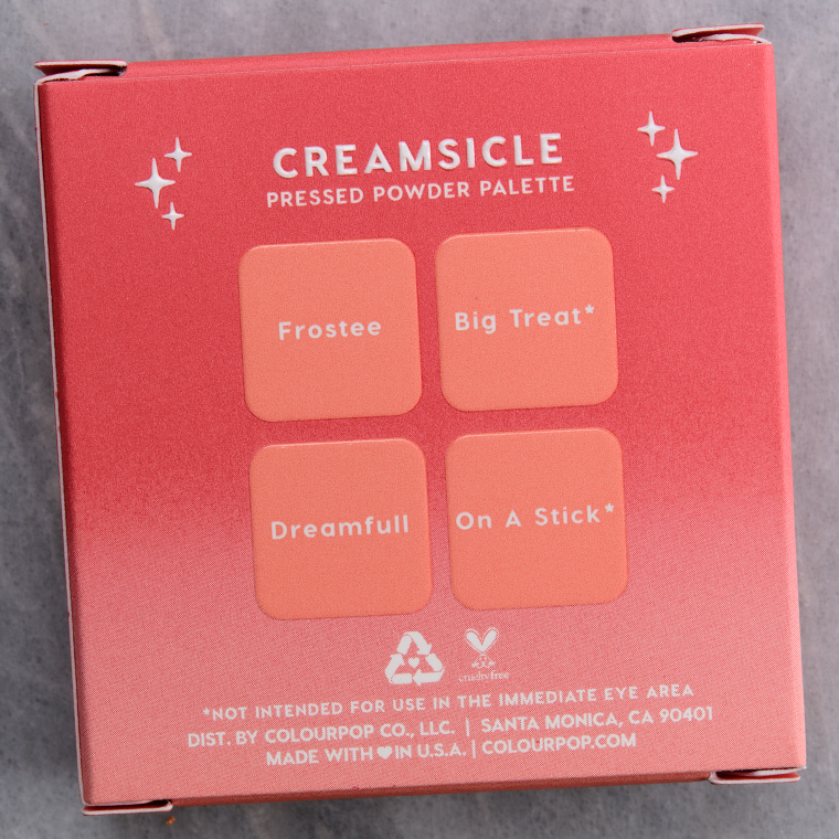 ColourPop Creamsicle Pressed Powder Shadow Quad