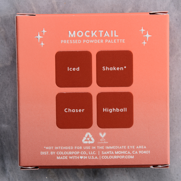 ColourPop Mocktail Pressed Powder Shadow Quad