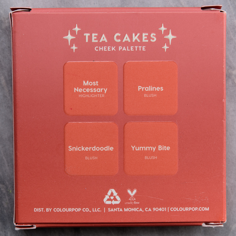 ColourPop Tea Cakes 4-Pan Cheek Palette