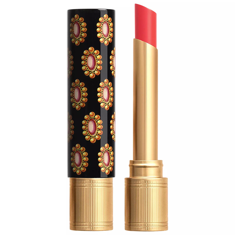 Gucci Beauty Emmy Petal (411) Rouge de Beaute Brillant Glow and Care Lipstick