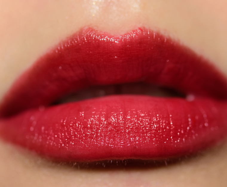 <p class="text-center">Guerlain Cherry Kiss (739) KissKiss Shine Bloom Lipstick Balm</p>