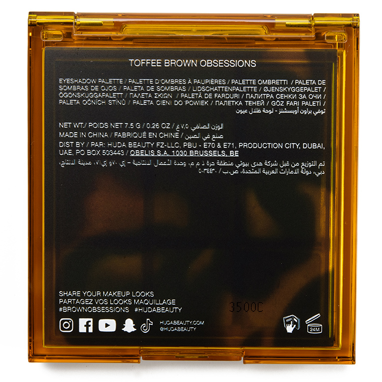 Huda Beauty Toffee Brown Obsessions Eyeshadow Palette