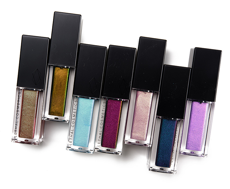 Lethal Cosmetics Glitch Liquid Eyeshadow + Highlighter Swatches