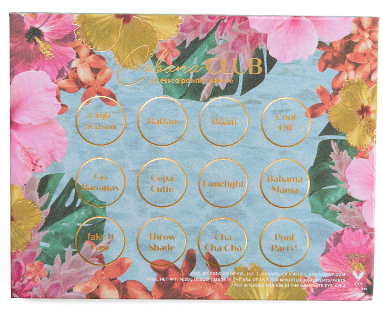 ColourPop Cabana Club 12-Pan Pressed Powder Shadow Palette