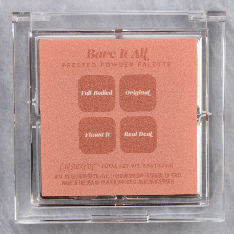 ColourPop Bare It All Pressed Powder Shadow Quad