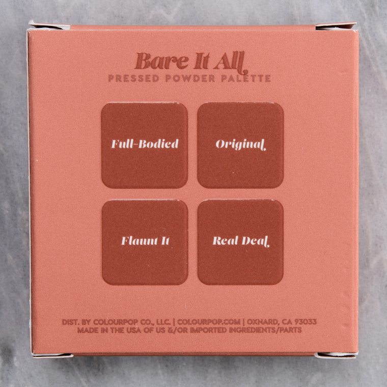 ColourPop Bare It All Pressed Powder Shadow Quad