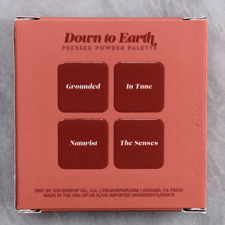 ColourPop Down to Earth Pressed Powder Shadow Quad