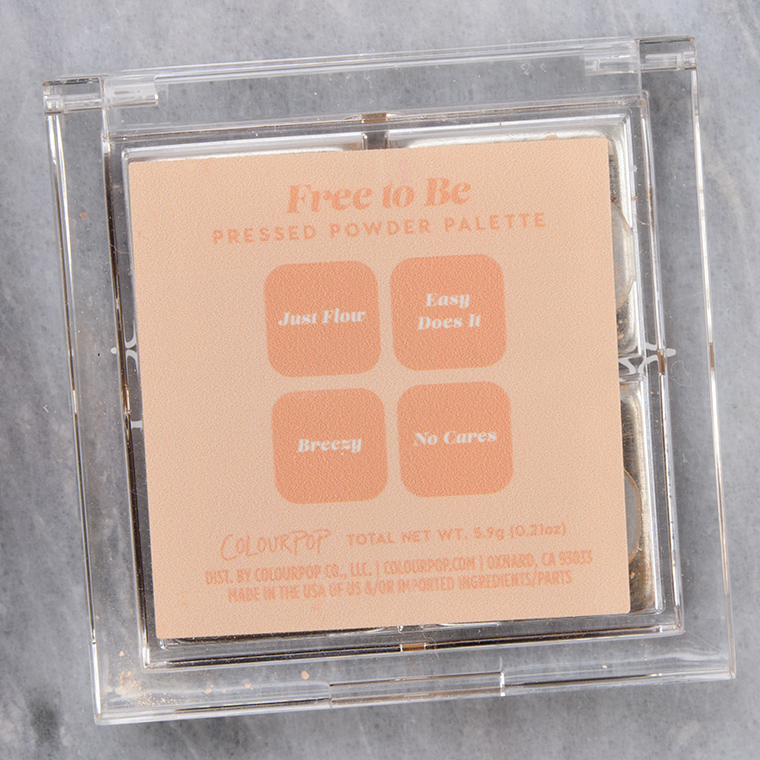 ColourPop Free to Be Pressed Powder Shadow Quad
