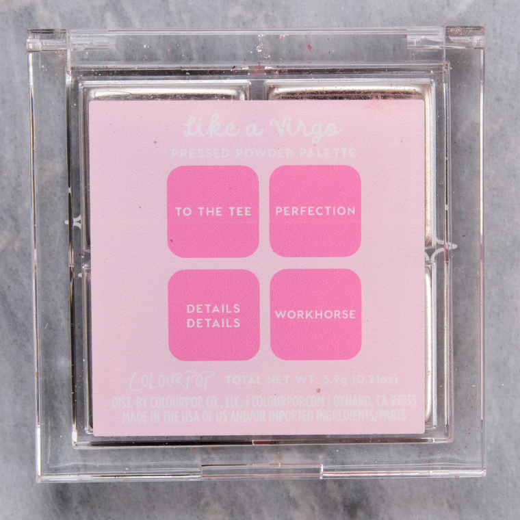 ColourPop Like a Virgo Pressed Powder Shadow Quad