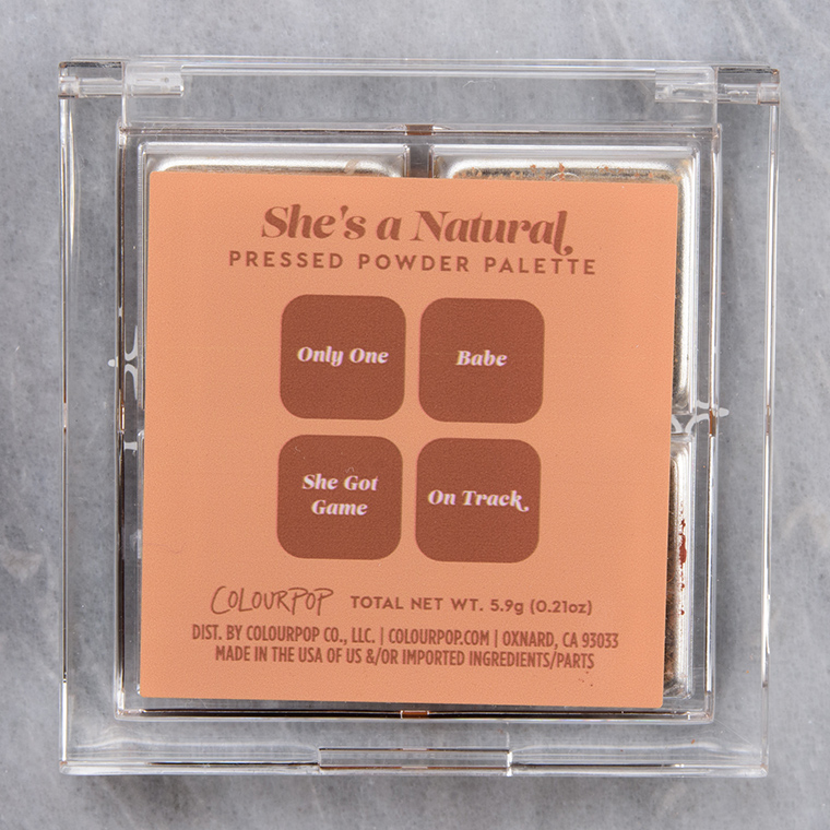 ColourPop She's a Natural Pressed Powder Shadow Quad