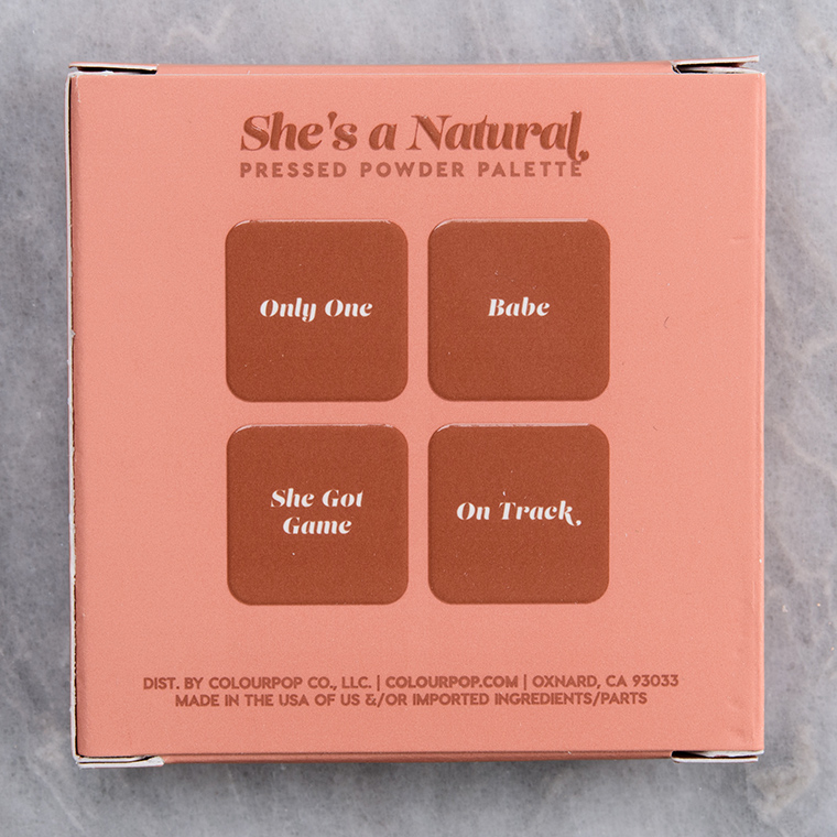 ColourPop She's a Natural Pressed Powder Shadow Quad
