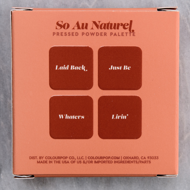ColourPop Au Naturel Pressed Powder Shadow Quad