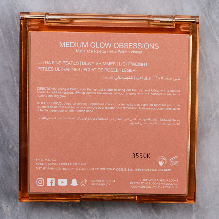 Huda Beauty Medium Mini Glow Obsessions Face Palette