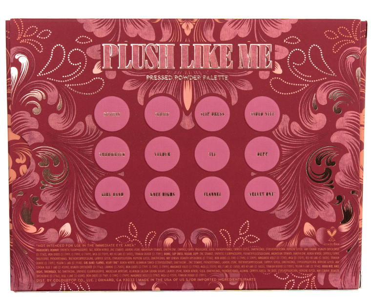 ColourPop Plush Like Me 12-Pan Pressed Powder Shadow Palette