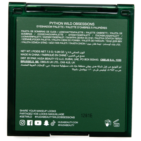 Huda Beauty Python Obsessions Eyeshadow Palette Review & Swatches
