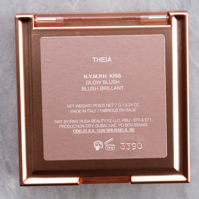 Huda Beauty Theia N.Y.M.P.H. Kiss Glow Blush