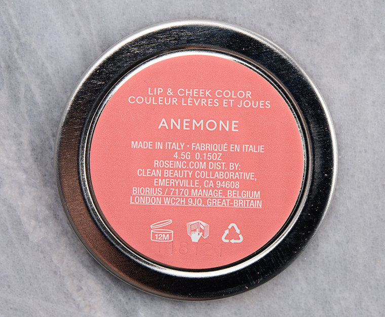 Rose Inc Anemone Blush Divine Clean Dewy Cream Blush