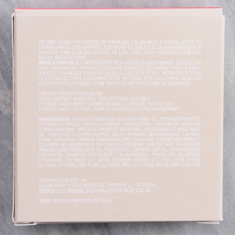 Rose Inc Anemone Blush Divine Clean Dewy Cream Blush