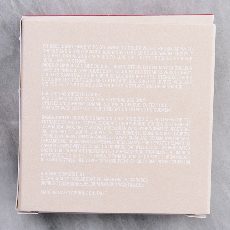 Rose Inc Azalea Blush Divine Clean Dewy Cream Blush