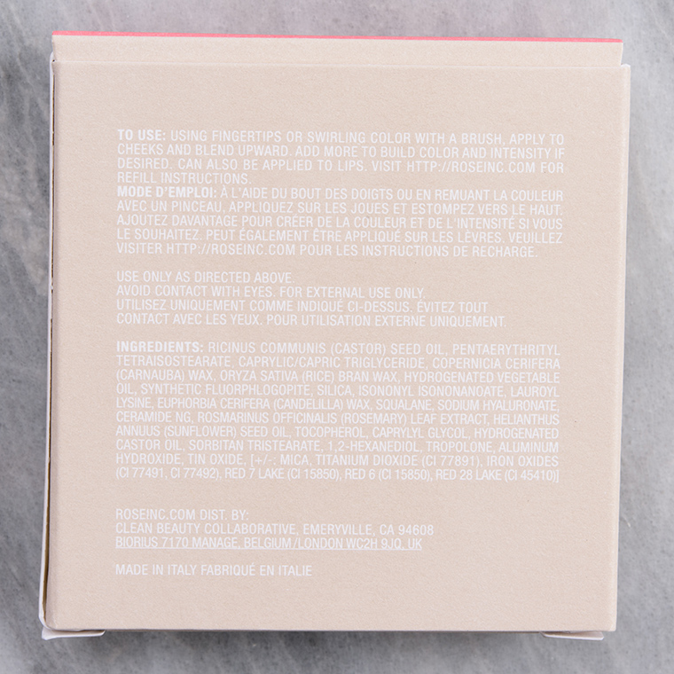Rose Inc Heliotrope Blush Divine Clean Dewy Cream Blush