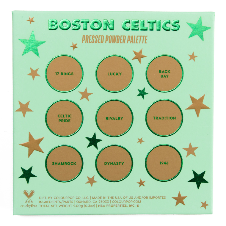 ColourPop Boston Celtics 9-Pan Pressed Powder Palette