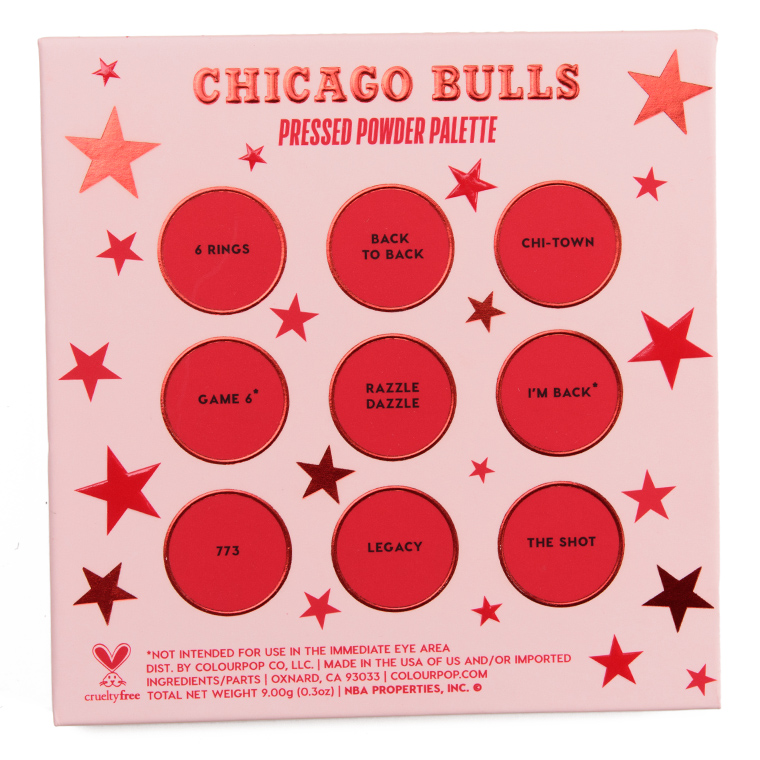 ColourPop Chicago Bulls 9-Pan Pressed Powder Palette