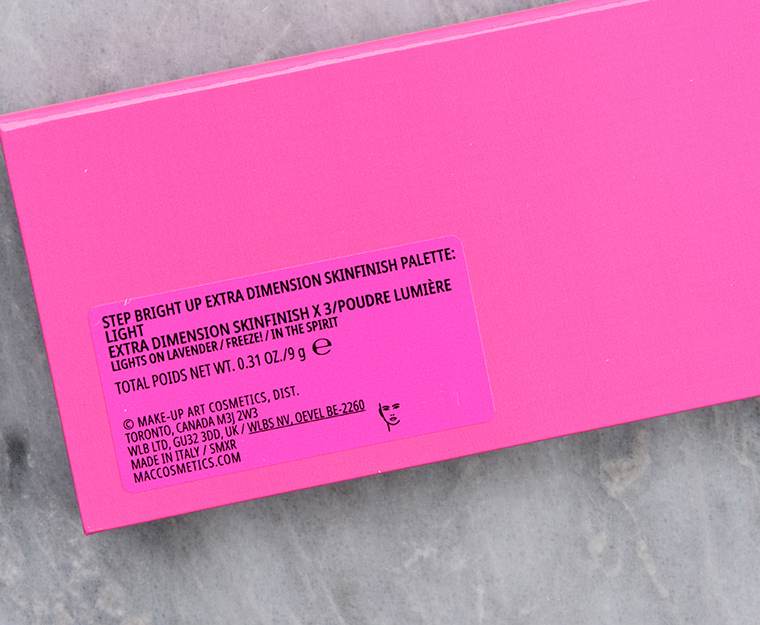 MAC Step Bright Up (Light) Extra Dimension Skinfinish Trio