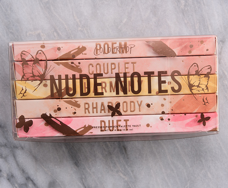 ColourPop Holiday 2021: Nude Notes Set Swatches