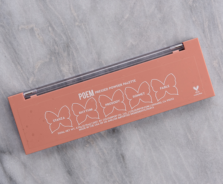 ColourPop Poem 5-Pan Pressed Powder Palette