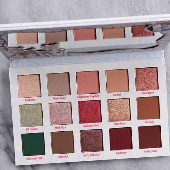 ColourPop 15-Pan Shadow Palette Rudolph the Red-Nosed Reindeer