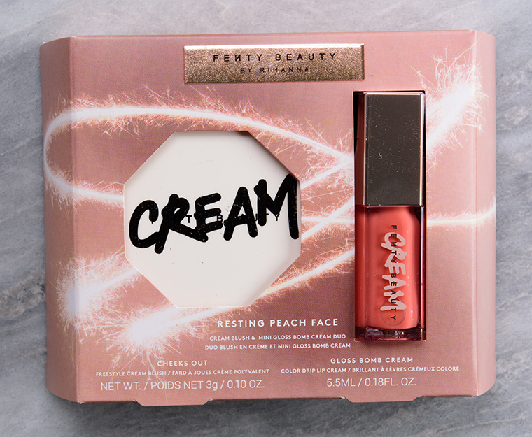 Fenty Beauty Resting Peach Face Cream Blush & Mini Gloss Bomb Duo