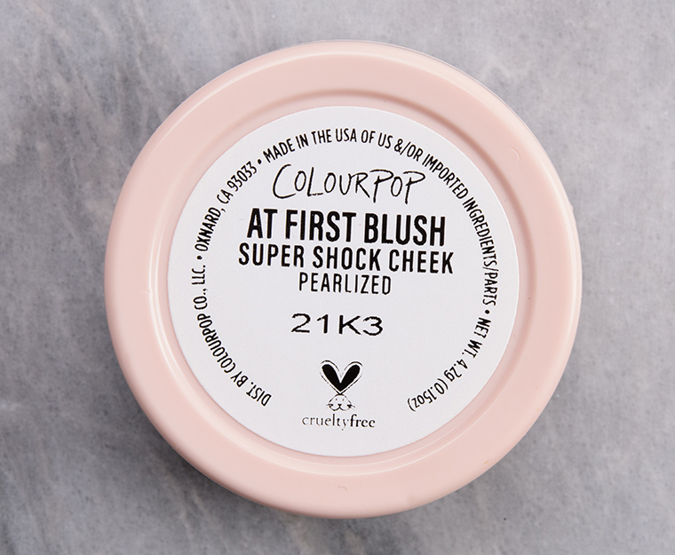 ColourPop At First Blush Super Shock Cheek