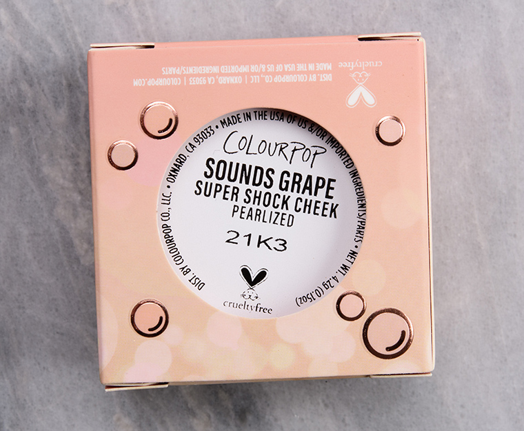 ColourPop Sounds Grape Super Shock Cheek
